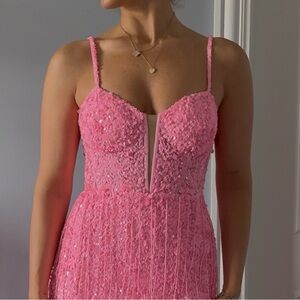 Elegant Pink Evening Gown